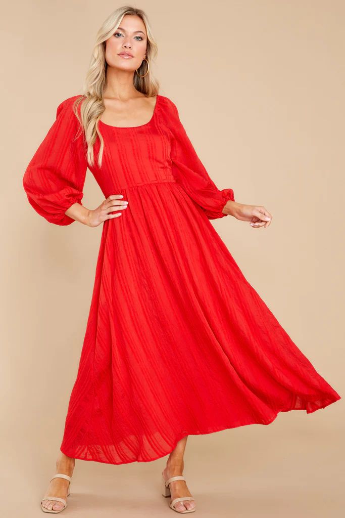 Daring Vision Red Maxi Dress | Red Dress 