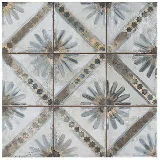Take Home Tile Sample - Harmonia Kings Marrakech Blue 4-1/2 in. x 13 in. Ceramic Floor and Wall | The Home Depot