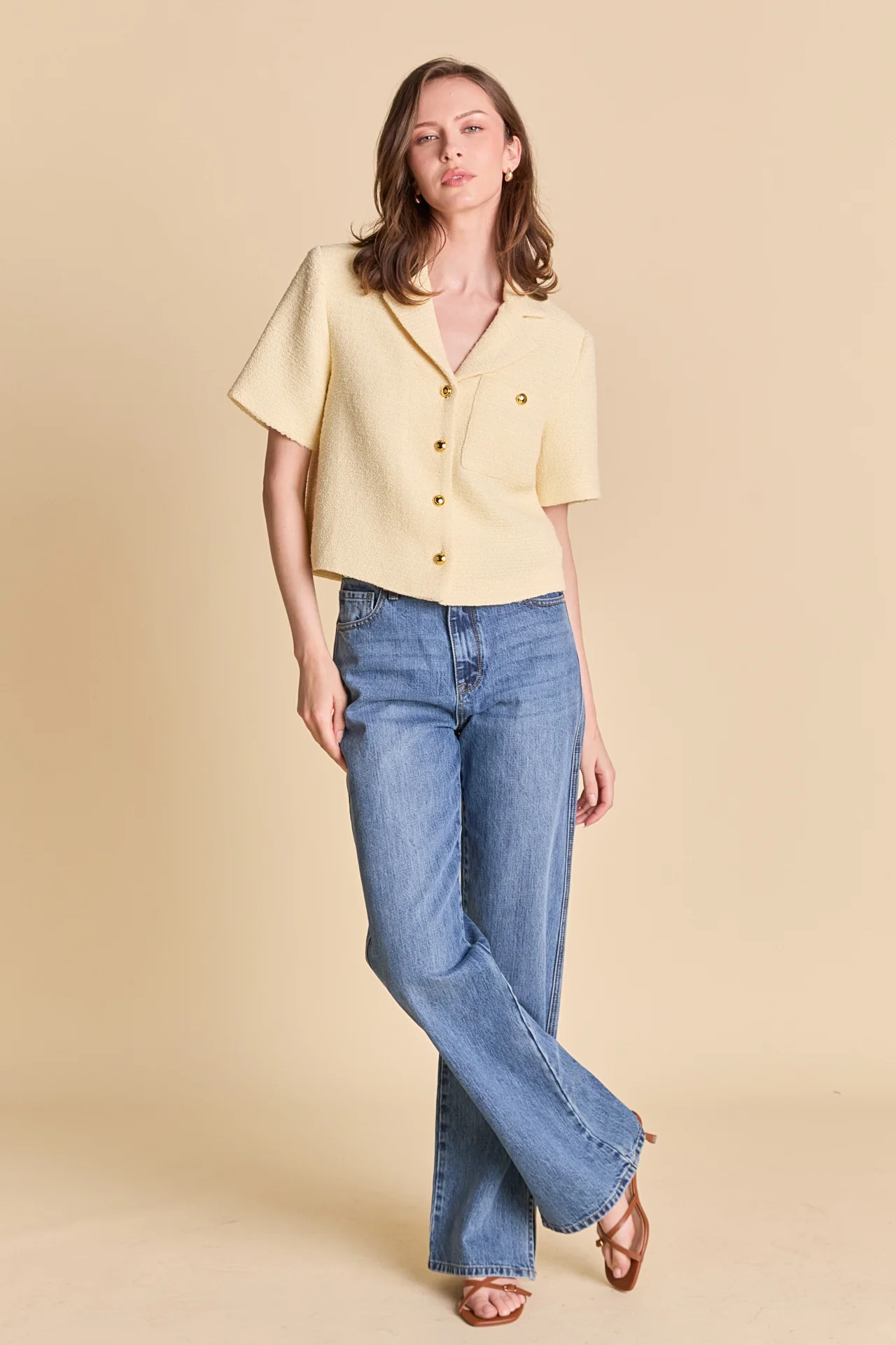 Tweed Short Sleeve Shirt | English Factory