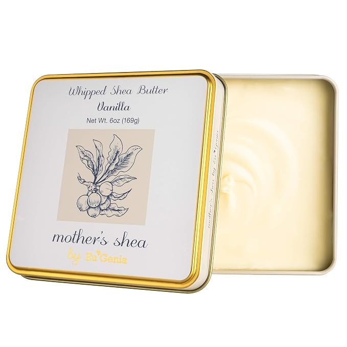 Mother's Shea Whipped Shea Butter (Vanilla, 6 Oz Tin) 100% Pure Raw Unrefined African Shea - Orga... | Amazon (US)