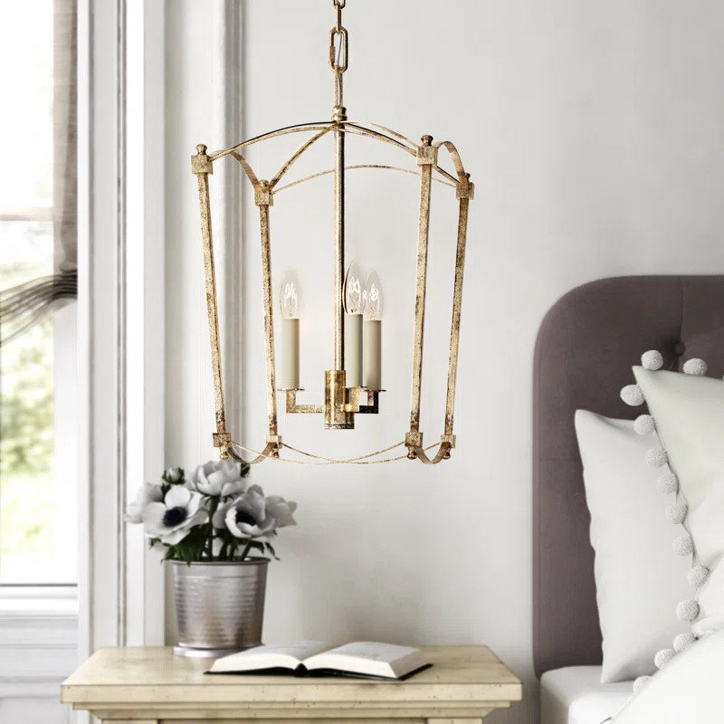 Jonessa 3 - Light Lantern Geometric Chandelier | Wayfair North America