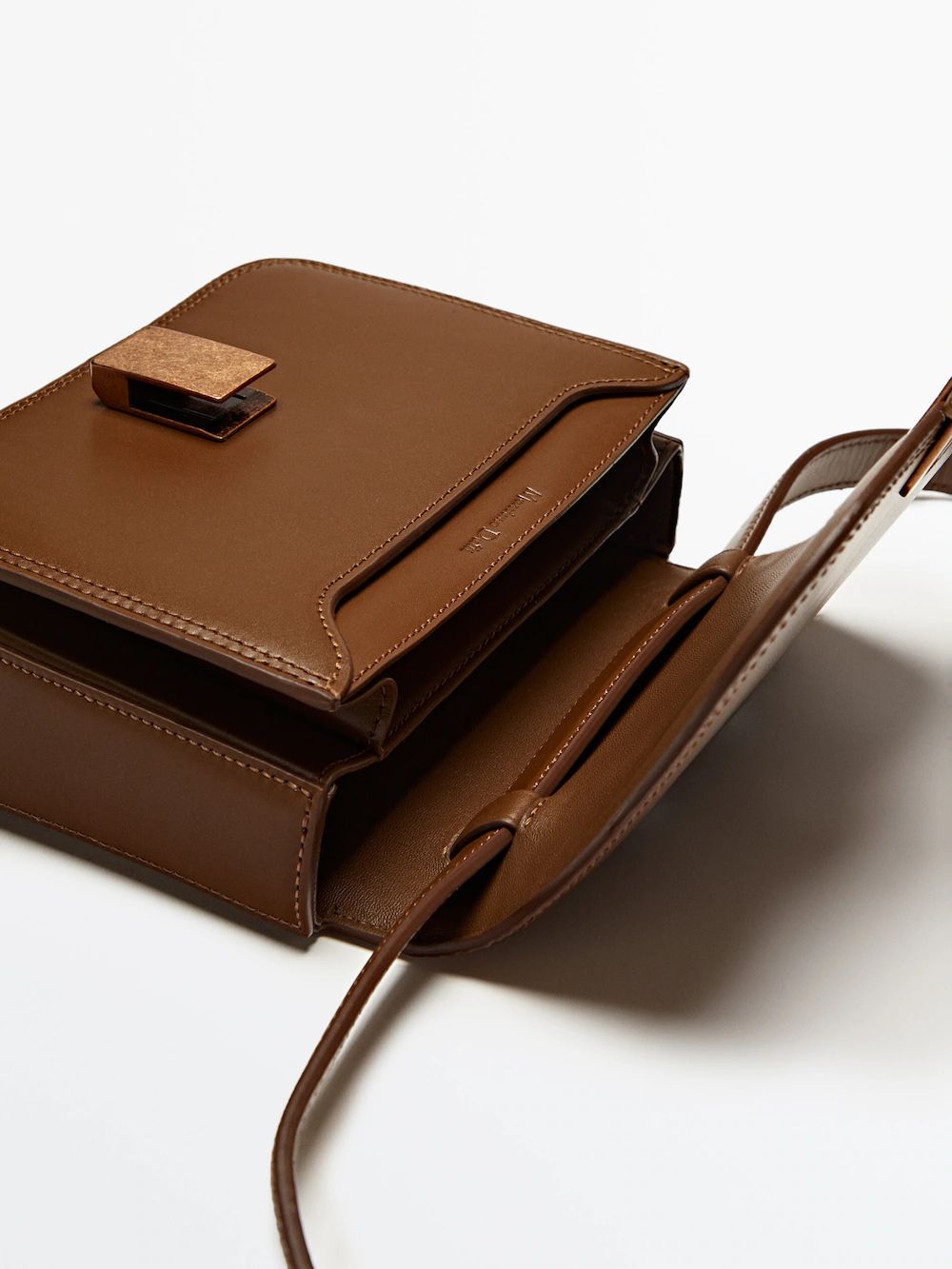 Leather crossbody bag with multi-way strap | Massimo Dutti (US)