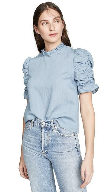 Ruched Sleeve Top | Shopbop