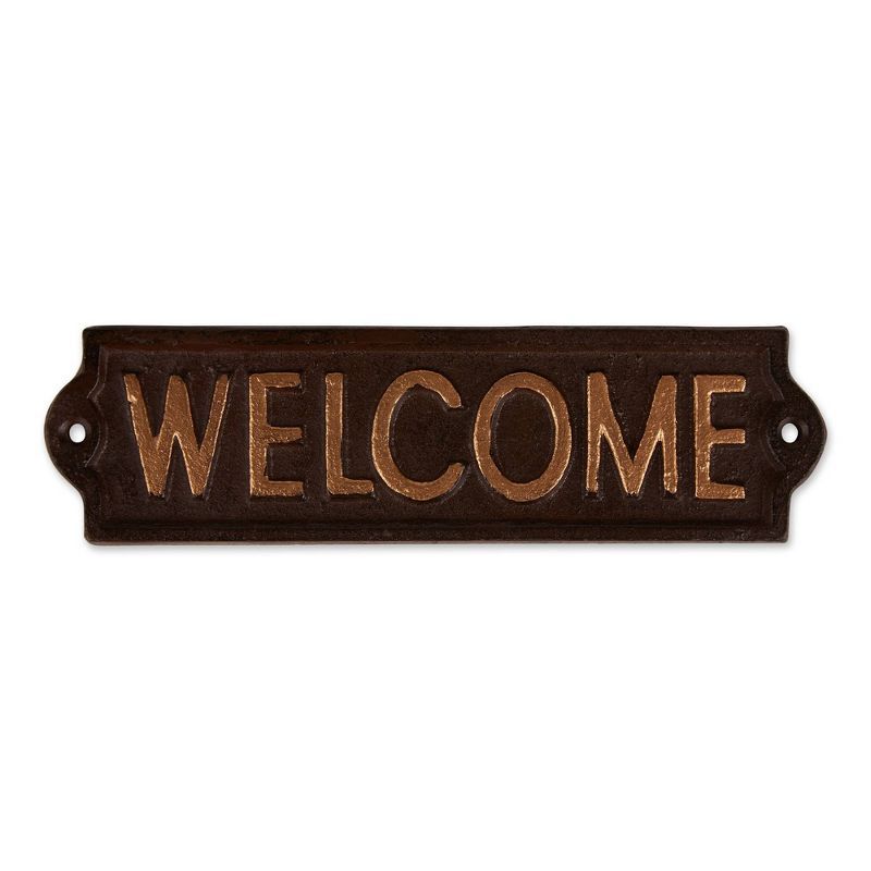 Cast Iron Welcome Sign Dark Brown - Zingz & Thingz | Target