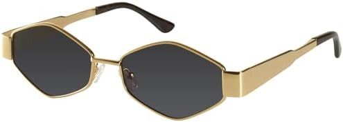 mosanana Trendy Hexagon Metal Sunglasses for Women Small Retro Style MS52475 | Amazon (US)