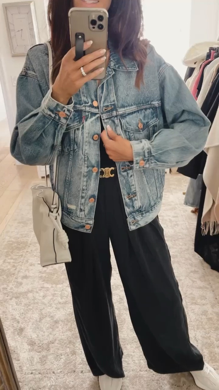 90s denim jacket on sale outfit