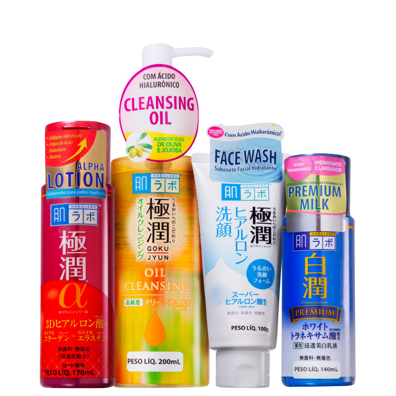 Kit Hada Labo Gokujyun Alpha Shirojyun (4 Produtos) | Beleza Na Web (BR)