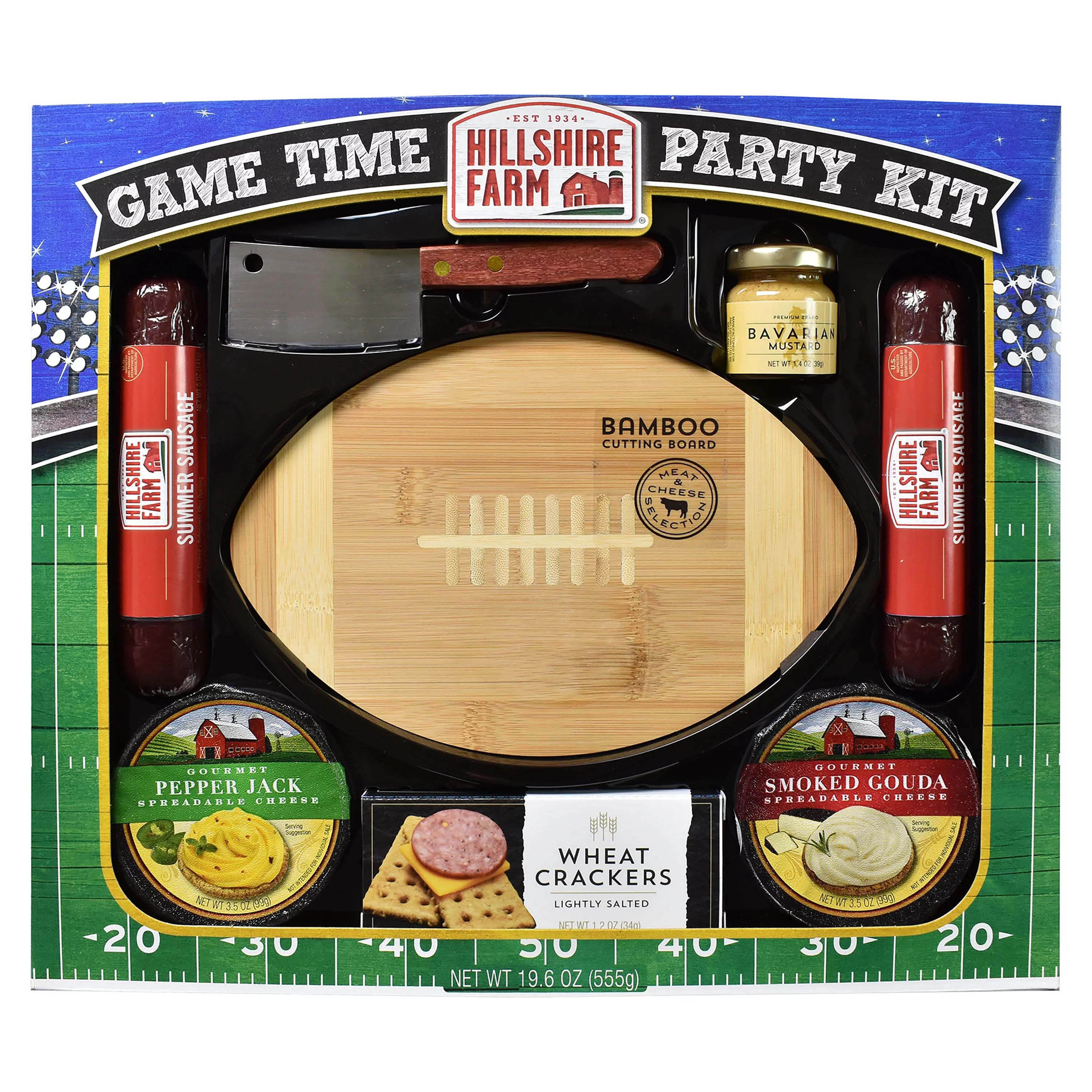 Hillshire Farm Gametime Party Holiday Gift Box, Assorted Meat & Cheese, 19.6oz 8 Piece | Walmart (US)