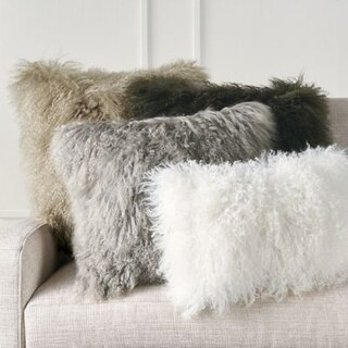 Mongolian Fur Decorative Pillow Cover | Frontgate