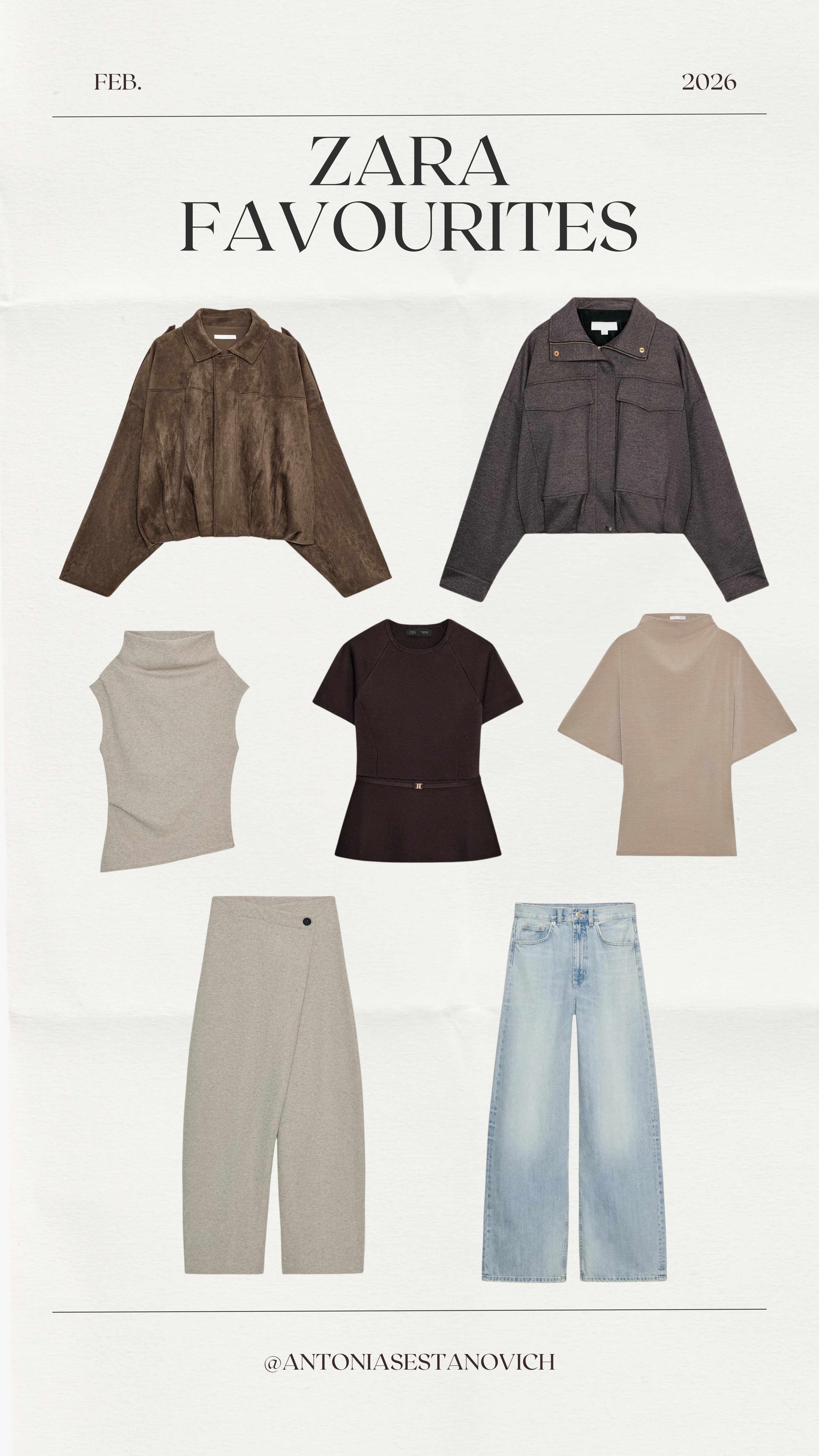 Zara favourites this week 🤎✨

suede jacket, suede bomber jacket, high neck, funnel neck, belted top, batwing sleeve, ruched top, low rise jeans, straight leg jeans, wrap trousers, chic, workwear, casual 

 #LTKFashionMonth #LTKuk #LTKwinter