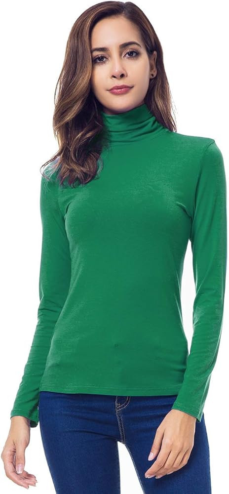 VOBCTY Womens Long Sleeve Turtleneck Lightweight Slim Active Shirts | Amazon (US)
