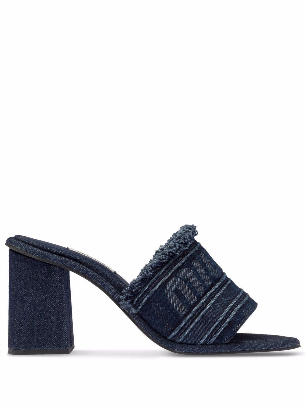 raw-cut denim mule sandals | Farfetch (US)