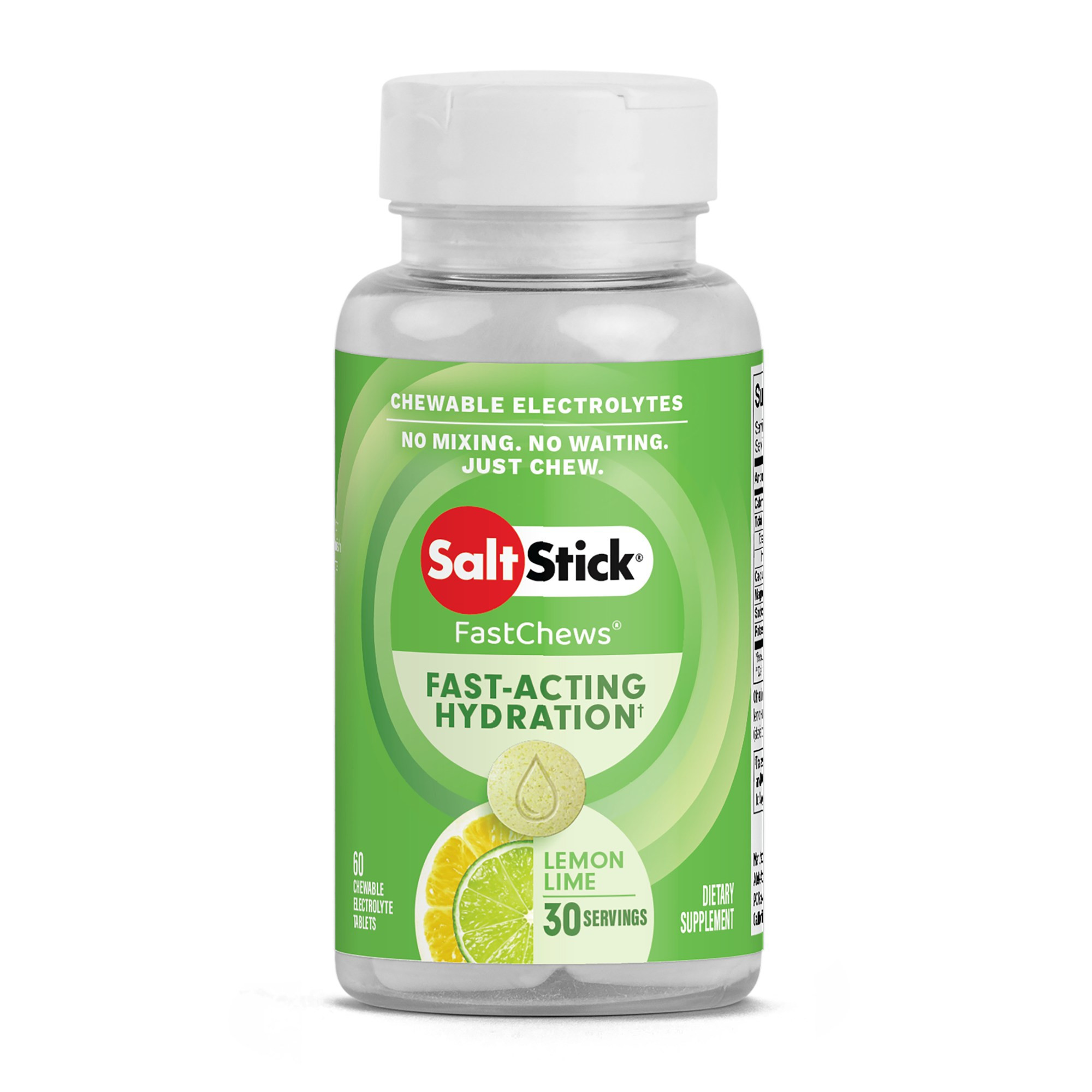 SaltStick FastChews Chewable Electrolyte Tablets - 60 Tablets Lemon-Lime | REI