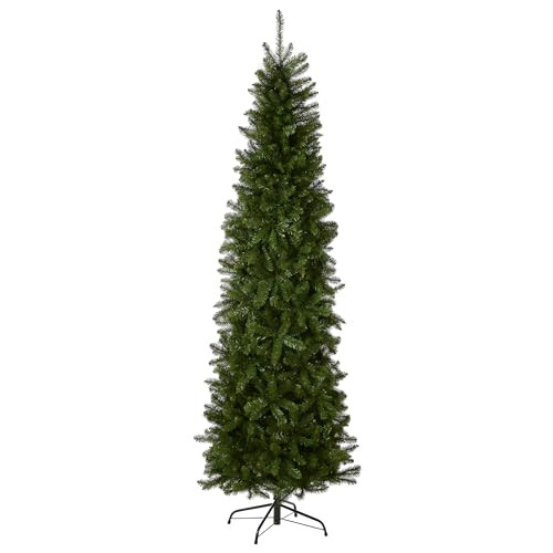 National Tree Company Artificial Slim Christmas Tree, Green, Kingswood Fir, Includes Stand, 7 Feet | Amazon (US)
