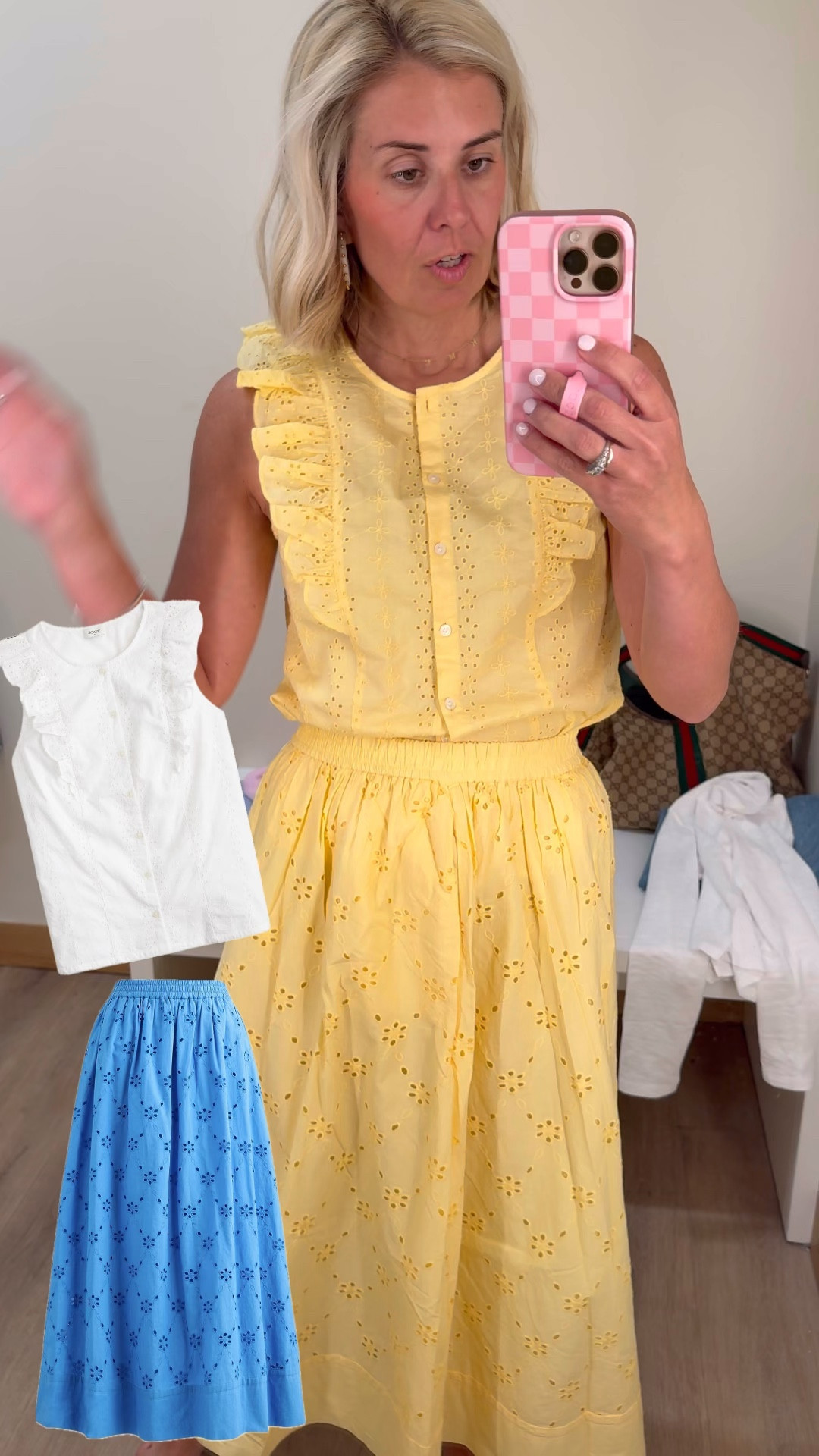 This yellow is beautiful but have y’all seen the blue? Y’all know I love a monochromatic look & we can totally mix & match these pieces with just about anything in our closet. I’m wearing xs in top & skirt. 

#LTKSaleAlert #LTKSeasonal #LTKdayinmylife