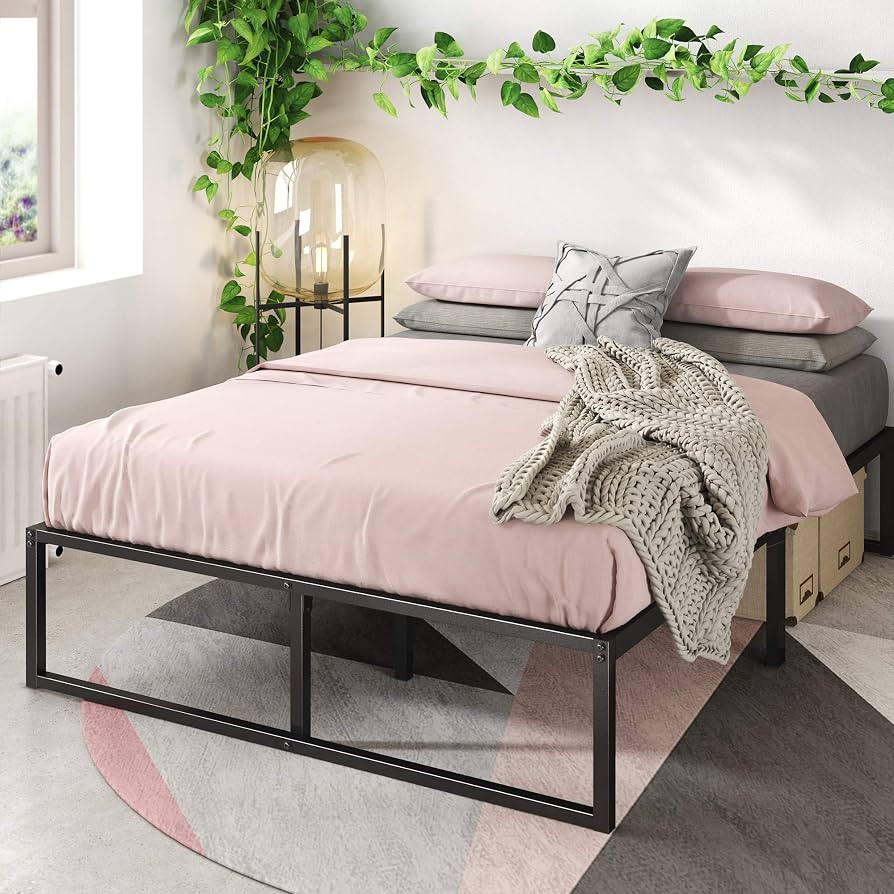 ZINUS Lorelei 14 Inch Metal Platform Bed Frame, Mattress Foundation with Steel Slat Support, No B... | Amazon (US)