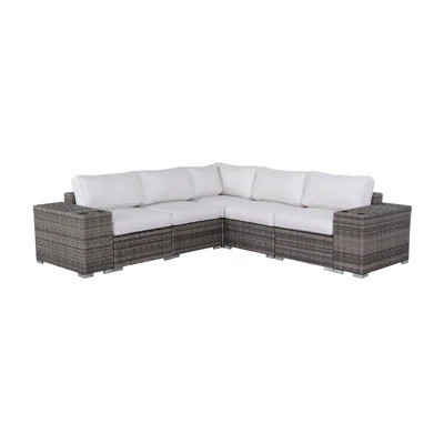 Arelys Rattan Wicker Fully Assembled 4 - Person Seating Group with Cushions | Wayfair North America