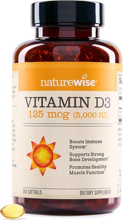 NatureWise Vitamin D3 5000iu (125 mcg) 1 Year Supply for Immune Support, Healthy Muscle Function,... | Amazon (US)
