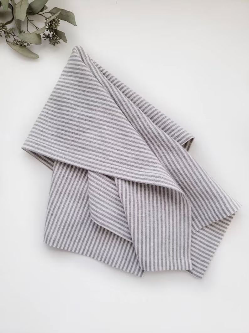 Ticking Stripe Tea Towel French Stripe Towel Farmhouse - Etsy Canada | Etsy (CAD)