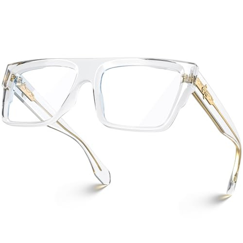 VISOONE Square Full Rim Blue Light Blocking Glasses Large Fashion Computer Multi Colors Eyeglass Frame Women Men ALBA | Amazon (US)