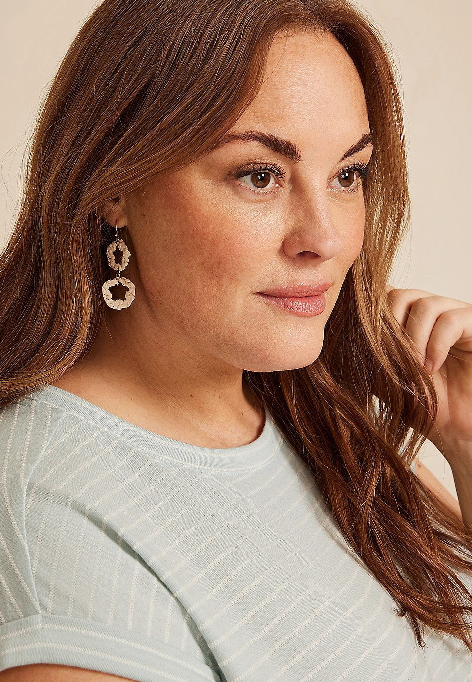 Raffia Wrapped Floral Drop Earrings | Maurices