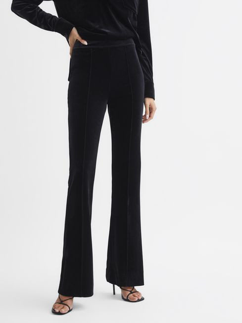 Velvet Flared Trousers | Reiss US