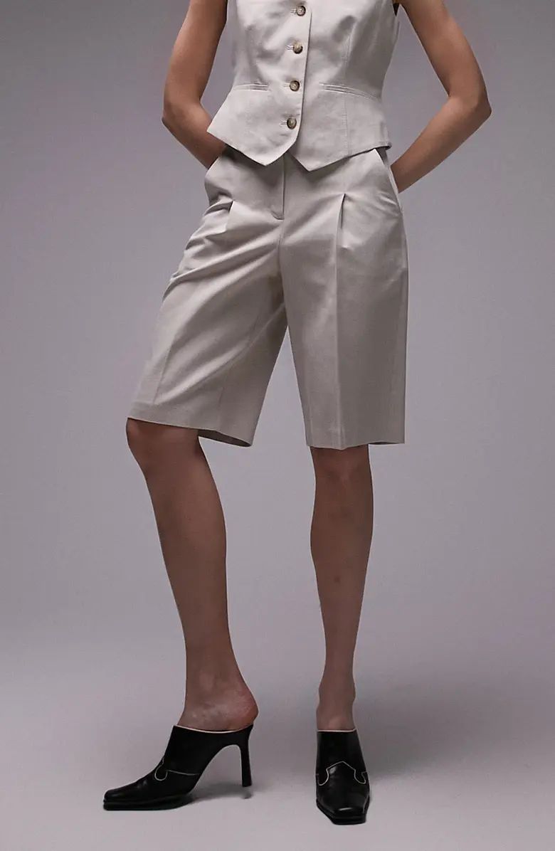 Pleat Front Cotton Shorts | Nordstrom