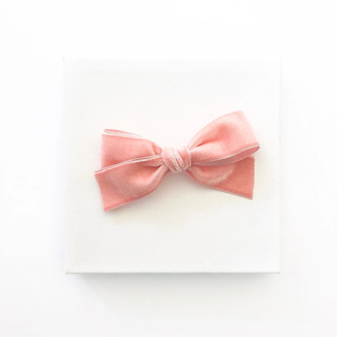 Heirloom Velvet Willa Bow Pink Coral - Etsy | Etsy (US)