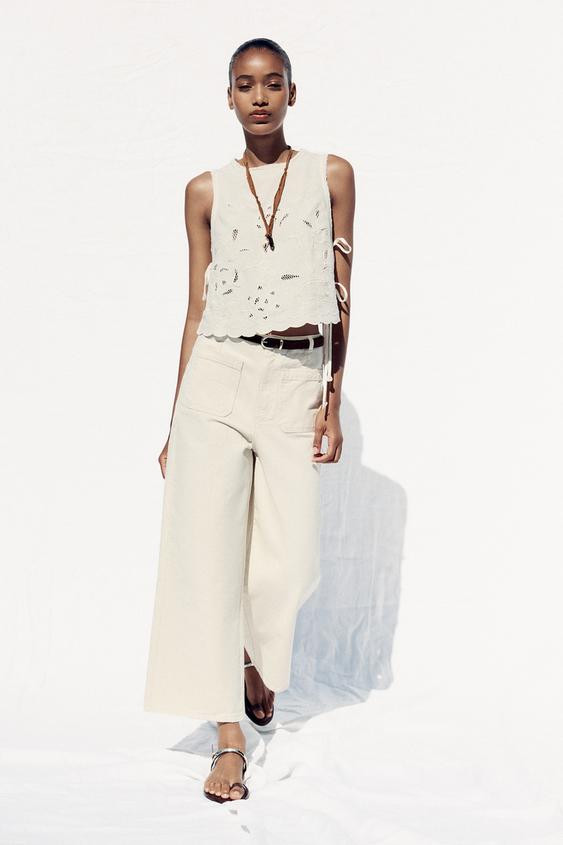 Z1975 BELTED HIGH-WAISTED CULOTTES | Zara US