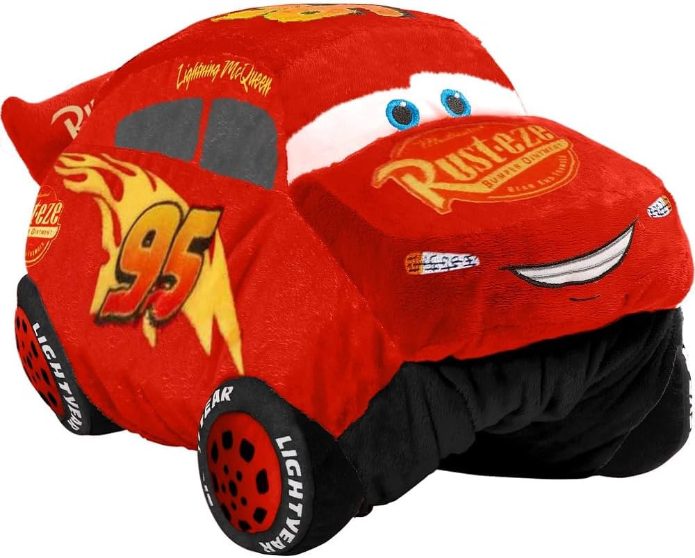 Pillow Pets Disney Pixar Cars 3, Lightning Mcqueen, 16" Stuffed Plush Toy, Red | Amazon (US)