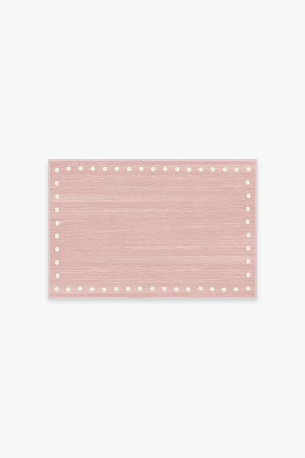 Dot Border Pink Rug | Ruggable