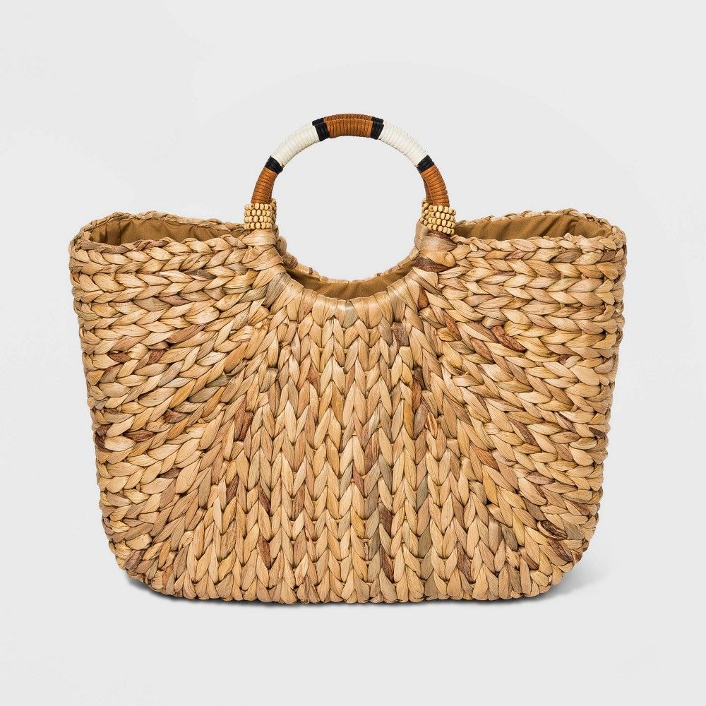 Circle Handle Tote Handbag - A New Day™ Natural | Target