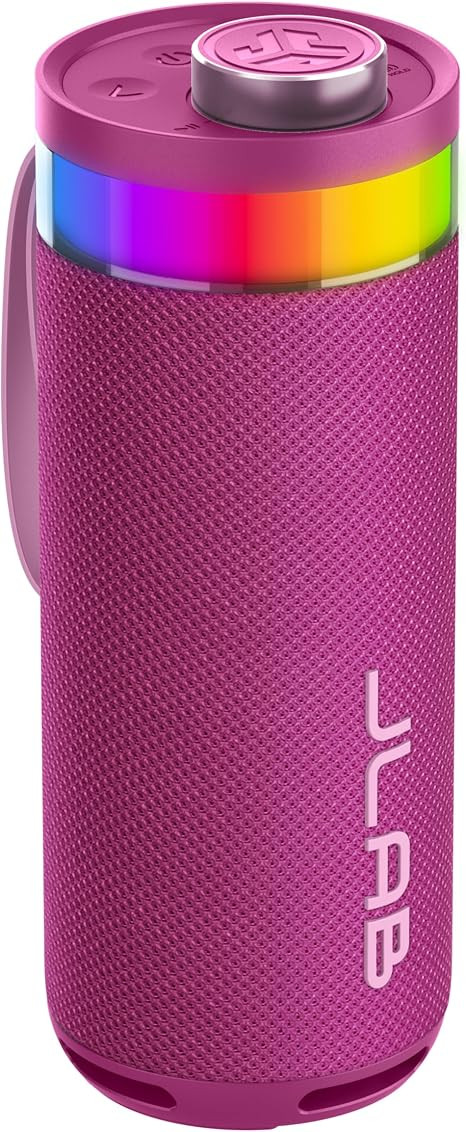 JLab, Go Party, Portable Bluetooth Speaker, Waterproof, RGB Lighting, LabSync, Mulberry | Amazon (US)