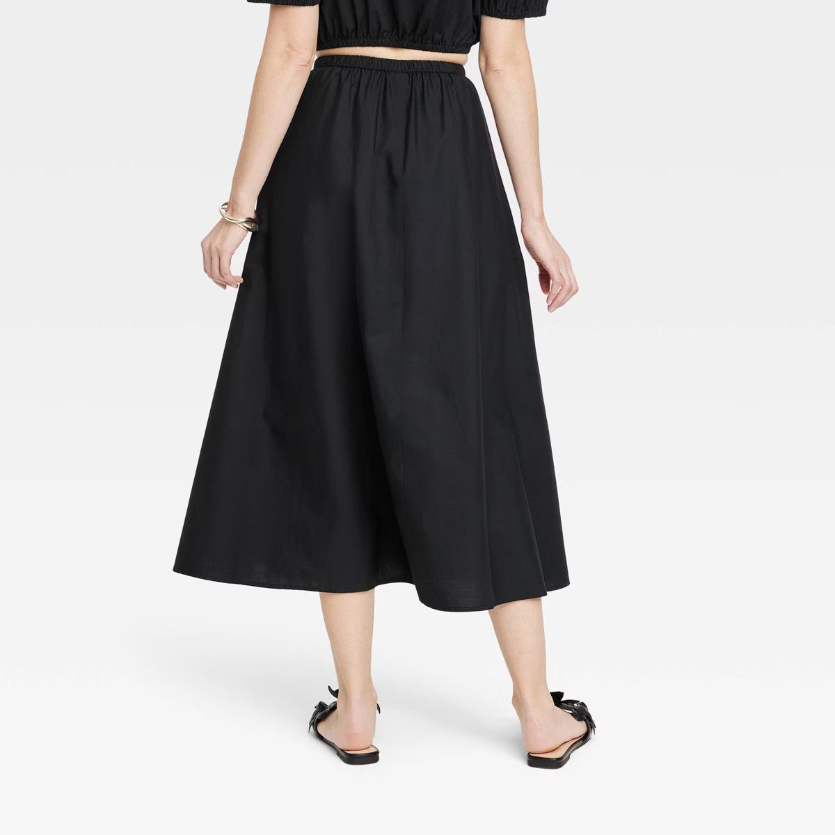 Women's Midi A-Line Skirt - A New Day™ Hematite M | Target