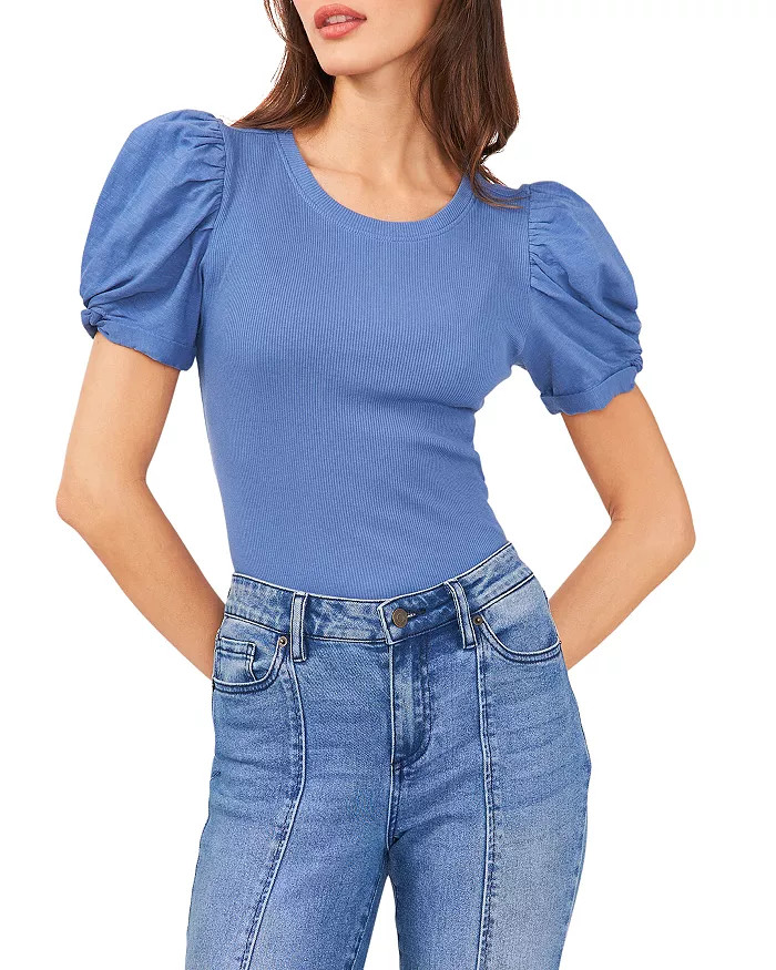 Puff Sleeve Cotton Tee | Bloomingdale's (US)