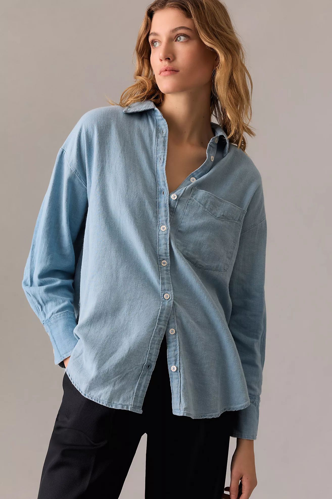 The Bennet Buttondown Shirt: Chambray Edition | Anthropologie (US)