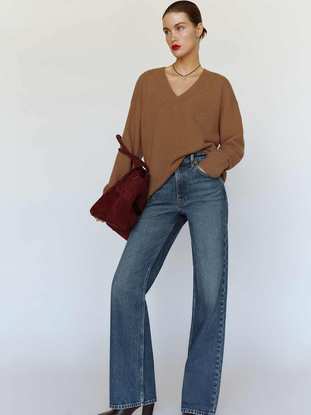Hunter Stretch Mid Rise Wide Leg Jeans | Reformation (Global)