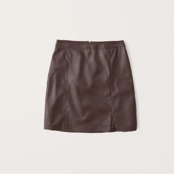 Vegan Leather Mini Skirt | Abercrombie & Fitch (US)