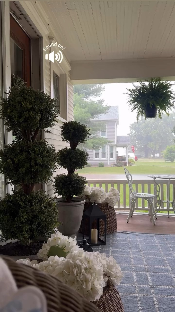 Front porch summer rain!