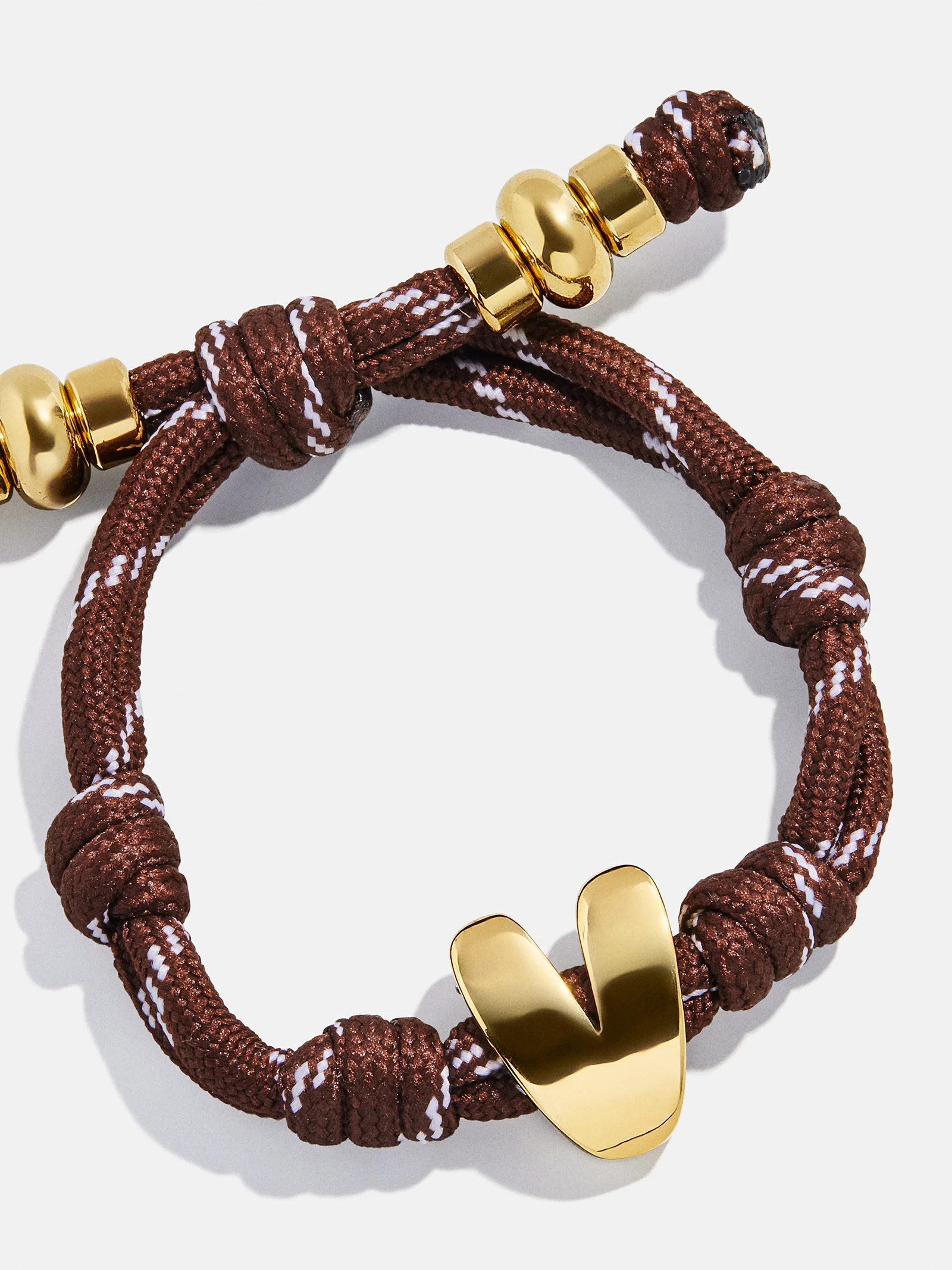Knotty Initial Custom Bracelet - Mocha Brown | BaubleBar