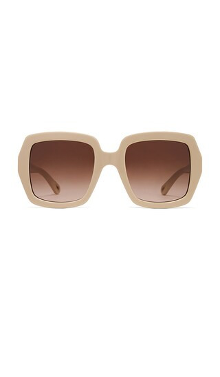 Square Sunglasses in Ivory & Brown | Revolve Clothing (Global)
