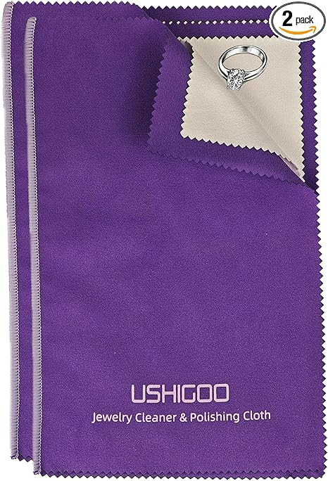 Jewelry Cleaning & Polishing Cloth,2Pcs Sterling Silver Gold Platinum Tarnish Remover,Non-Toxic E... | Amazon (US)