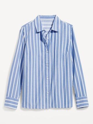 Striped Classic Button-Down Shirt for Women | Old Navy (US)
