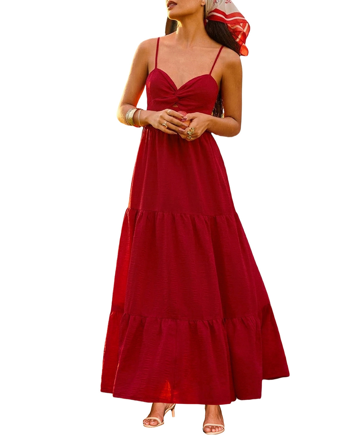 Cupshe Women's Sultry Sun Maxi Beach Dress - Maroon | Macy's