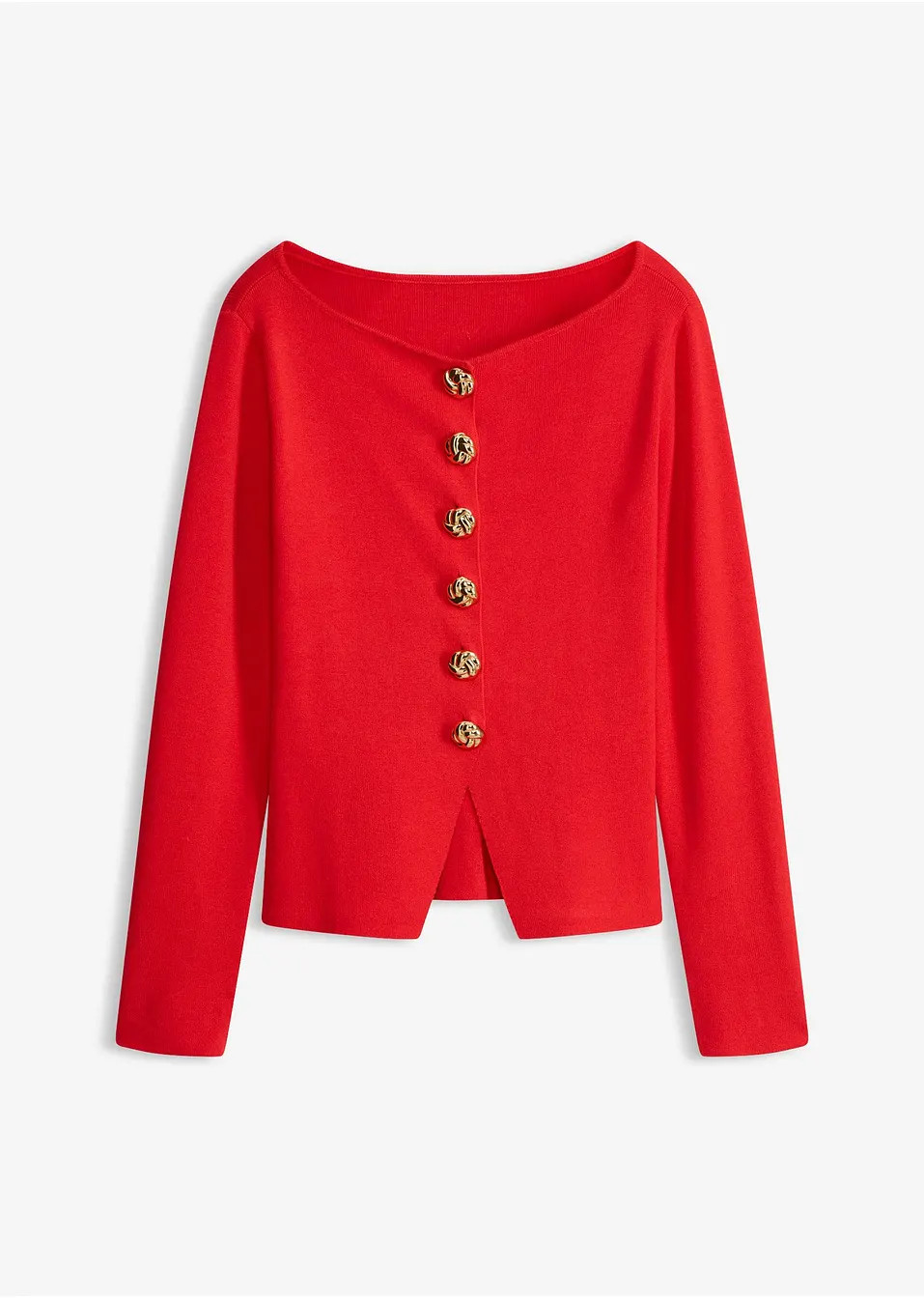 Gilet péplum en maille à boutons décoratifs | Bonprix FR