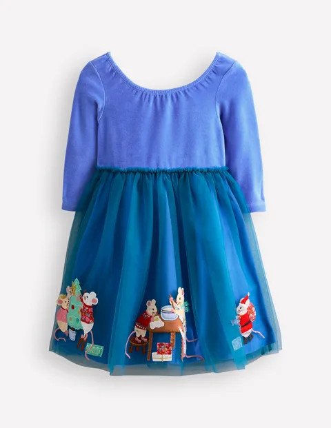 Velvet Tulle Appliqué Dress | Boden (US)