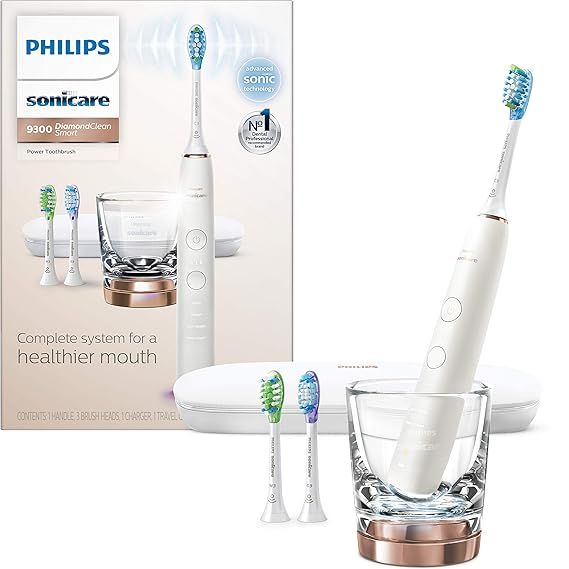 Philips Sonicare DiamondClean Smart 9300 Rechargeable Electric Power Toothbrush, Rose Gold, HX990... | Amazon (US)