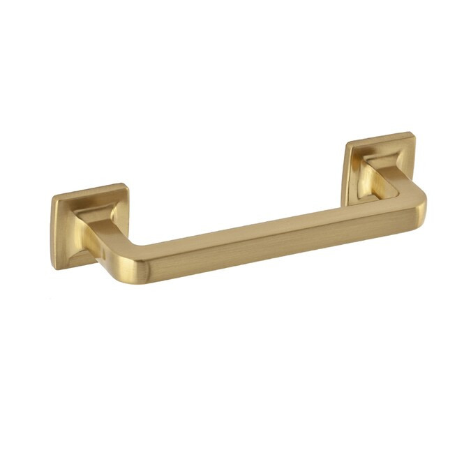 Sumner Street Home Hardware Boise 3-1/2-in Center to Center Satin Brass Square Bar Cabinet Door P... | Lowe's