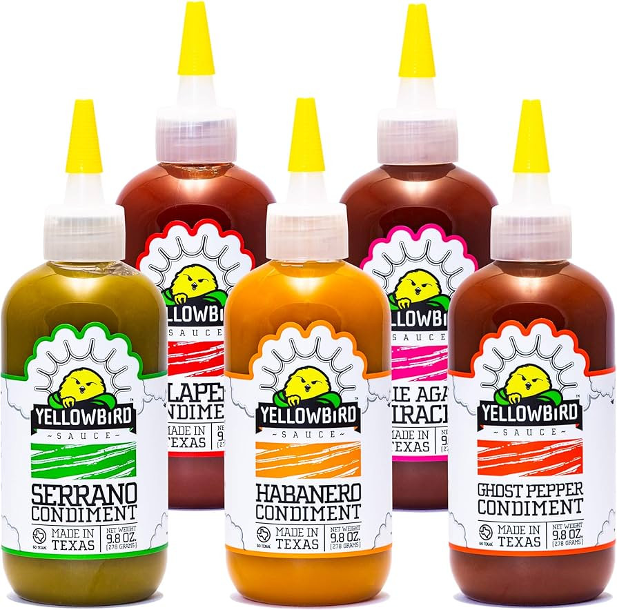 Yellowbird Classic Hot Sauce Variety Set 9.8 oz Pantry Size (Mellow Hot to Real Hot | 5 Flavors |... | Amazon (US)