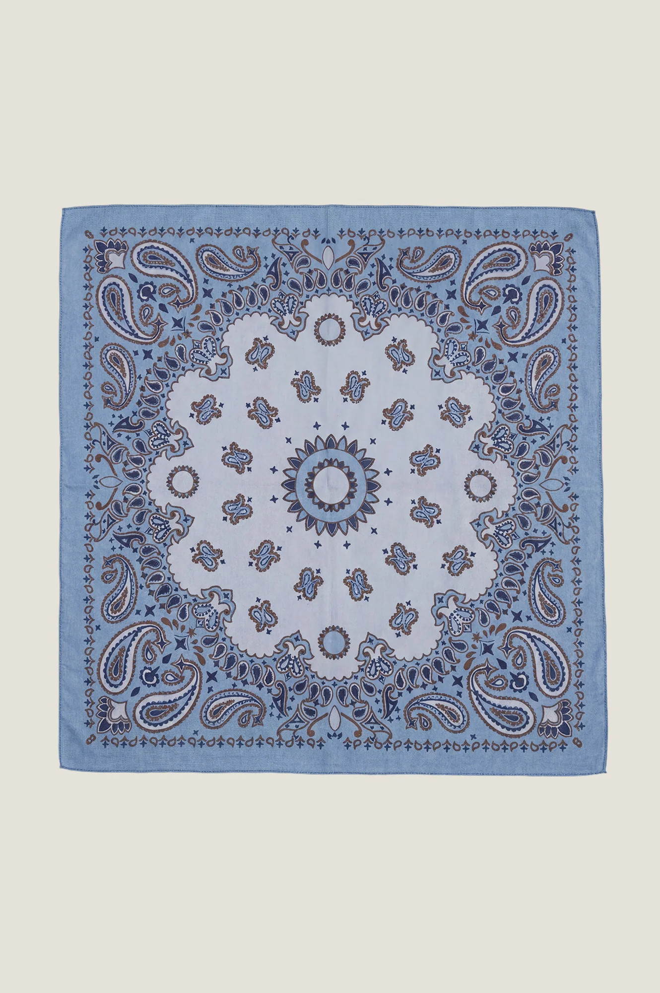 Paisley Print Square scarf | Paisley/Dusty Blue | Aspiga US
